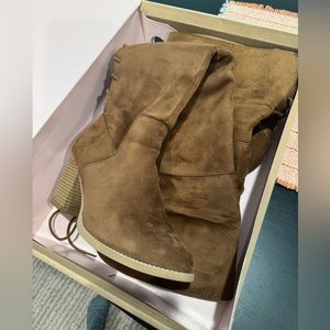 Over the Knee High Brown Boots